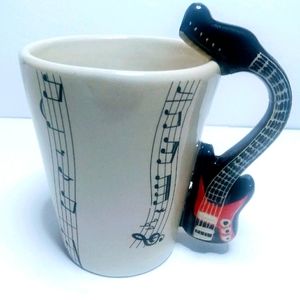 Guitar musical design coffee mug